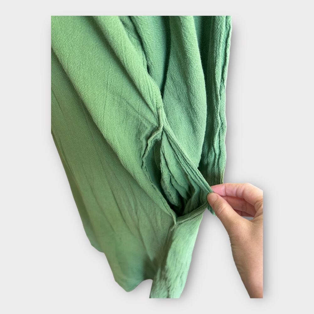 Oh My Gauze! Florida Women's Oversized Maxi Kaftan Dress Green size 1 Flowy Boho - Picture 5 of 8